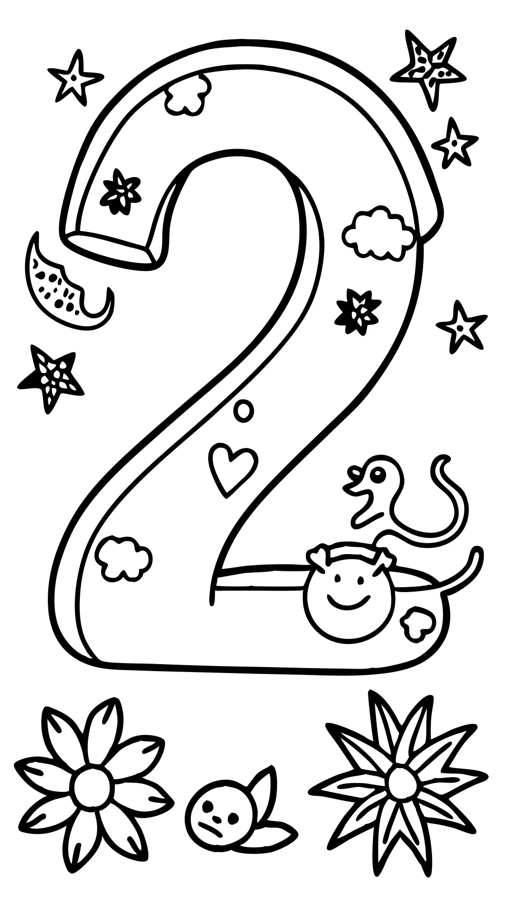 coloring pages of the number 2